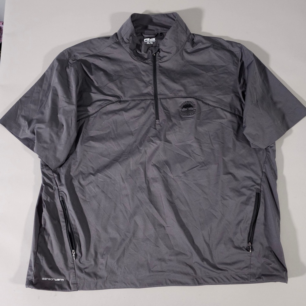 PING Windshirt Mens XXL Gray 1/4 Zip Short Sleeve Ballymeade Golf 14S3996